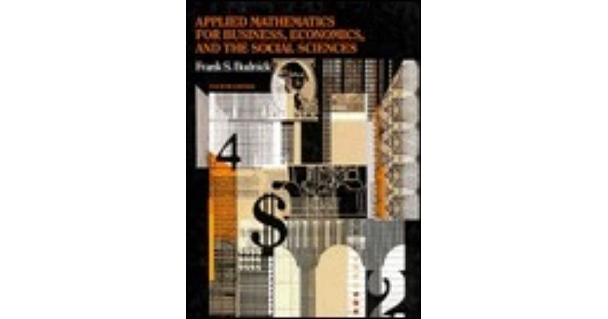 applied mathematics for business by frank s budnick 4th edition
