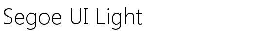segoe ui light font